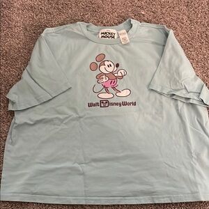 Disney Blue Cartoon Short Sleeve Tee